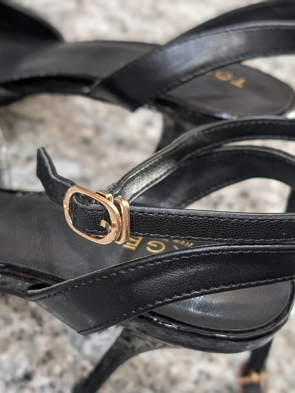 Torgeis New York Black Patent Heels | Pointed Toe Slingback | Size 10 | Chic Dre - Picture 9 of 15